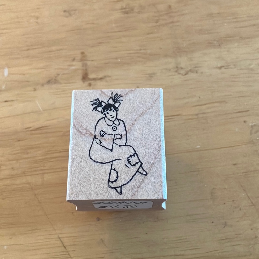 Wooden Stamp with Cartoon Character